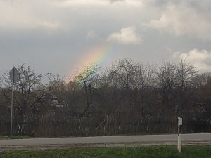 В небе над Курской областью заметили красочную радугу