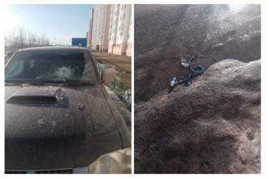 В Курске неизвестные разбили машину кальяном
