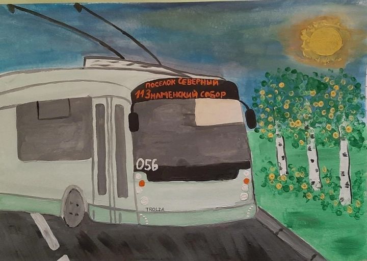 В Курске общественный транспорт оформят детскими рисунками