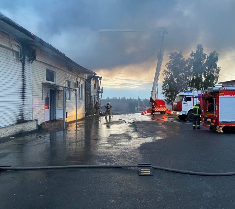 Пожар на производстве подушек в Курске случился из-за беспилотника