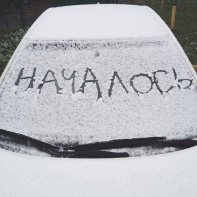 В Курской области выпал снег