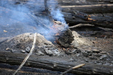 В Курске ночью сгорел жилой дом