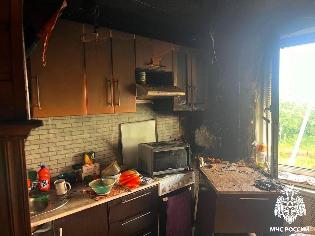 В Курской области из-за микроволновки едва не сгорела квартира