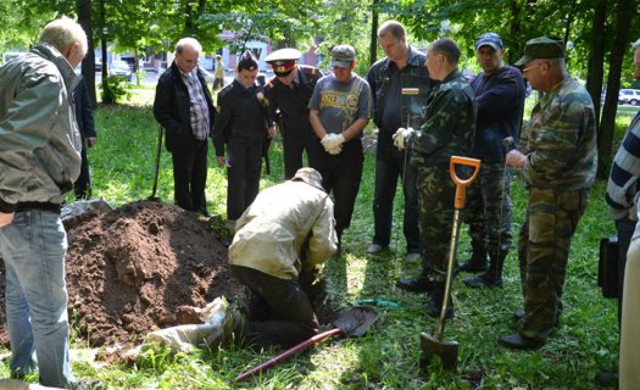В парке "Бородино" эксгумируют останки немецких солдат
