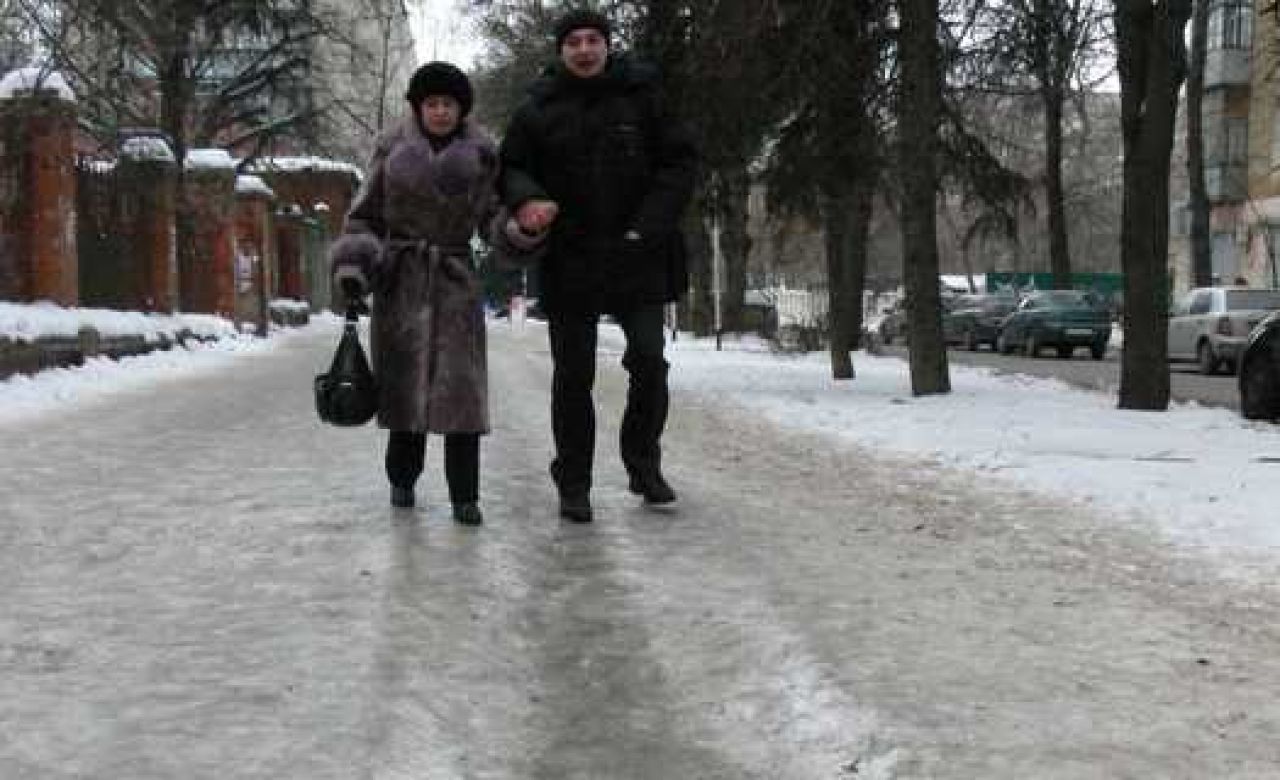 Самые скользкие улицы Курска